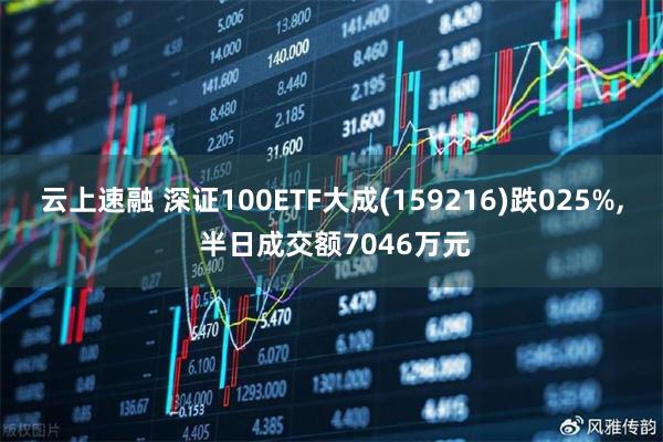 云上速融 深证100ETF大成(159216)跌025%, 半日成交额7046万元
